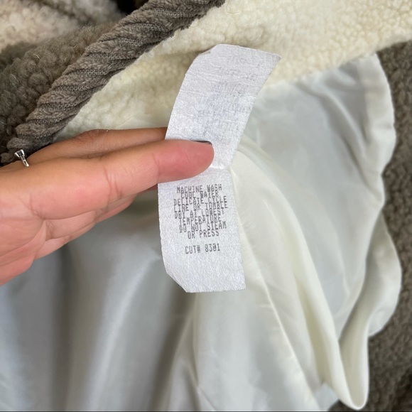 Sandro Paris Sherpa Button Front Coat - Picture 12 of 14